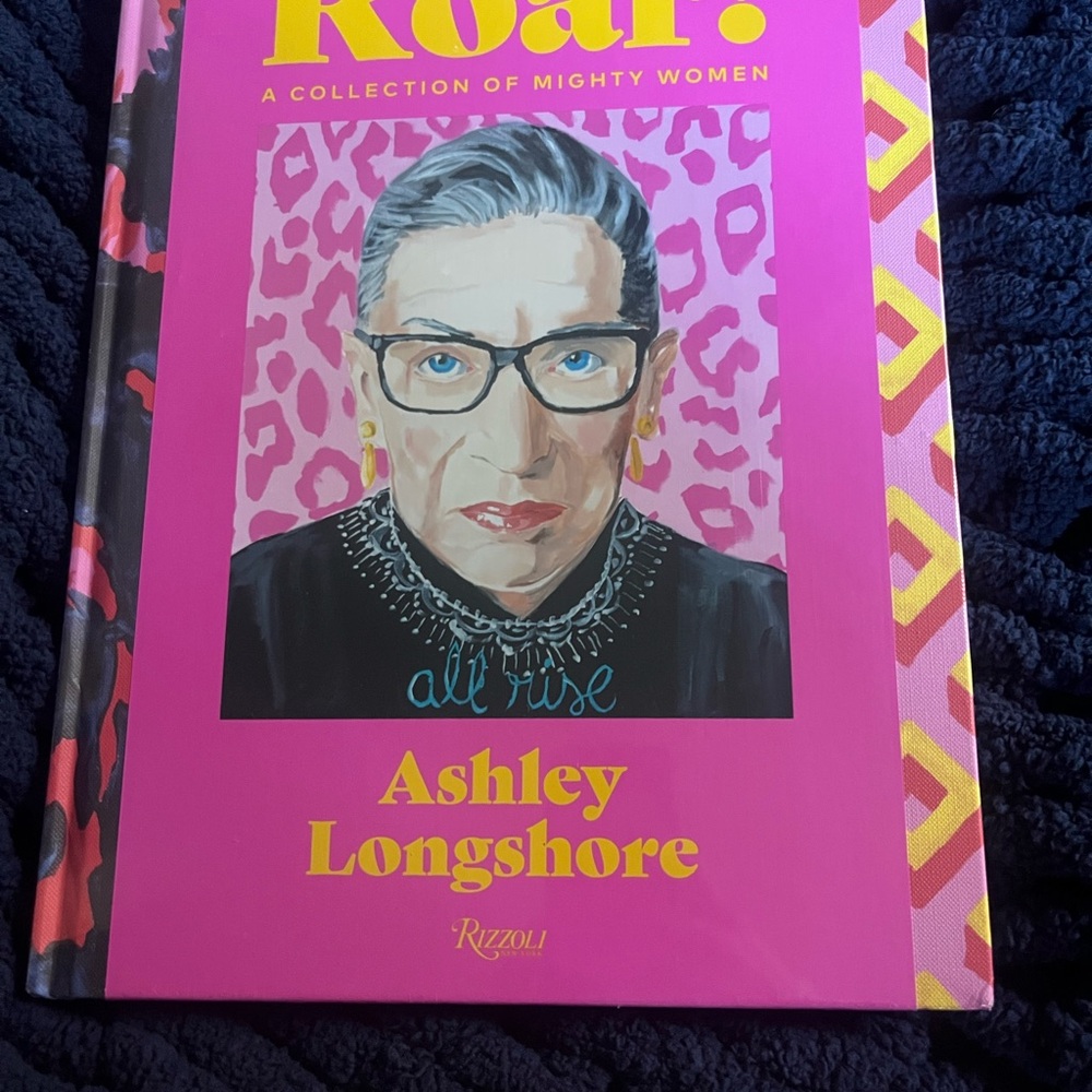 Rizzoli Ashley Longshore 'Roar' Art Book - Vibrant Pink and Yellow Cover